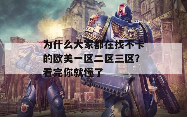 为什么大家都在找不卡的欧美一区二区三区？看完你就懂了  第1张