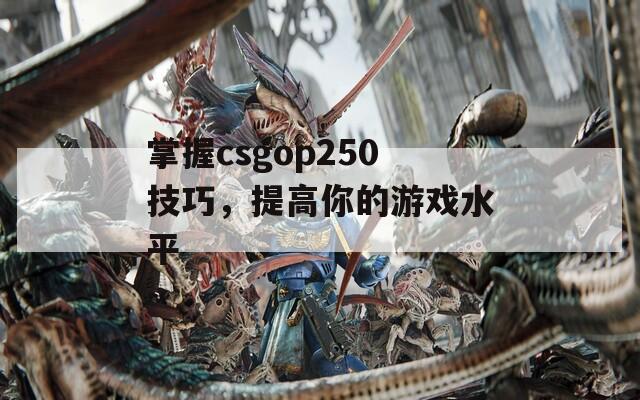 掌握csgop250技巧，提高你的游戏水平  第1张