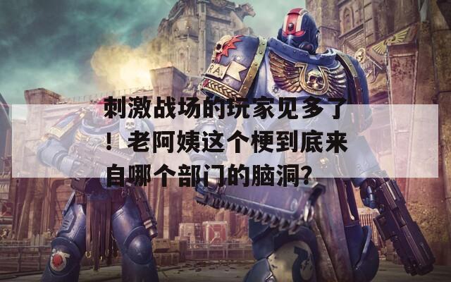 刺激战场的玩家见多了！老阿姨这个梗到底来自哪个部门的脑洞？  第1张