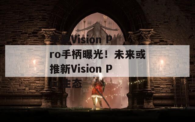 苹果Vision Pro手柄曝光！未来或推新Vision Pro生态  第1张