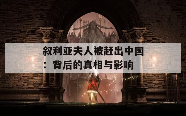 叙利亚夫人被赶出中国：背后的真相与影响  第1张
