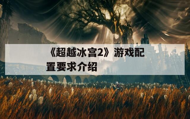 《超越冰宫2》游戏配置要求介绍