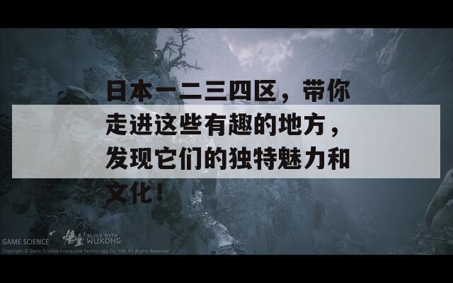 日本一二三四区，带你走进这些有趣的地方，发现它们的独特魅力和文化！
