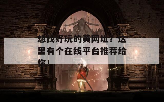 想找好玩的黄网址？这里有个在线平台推荐给你！