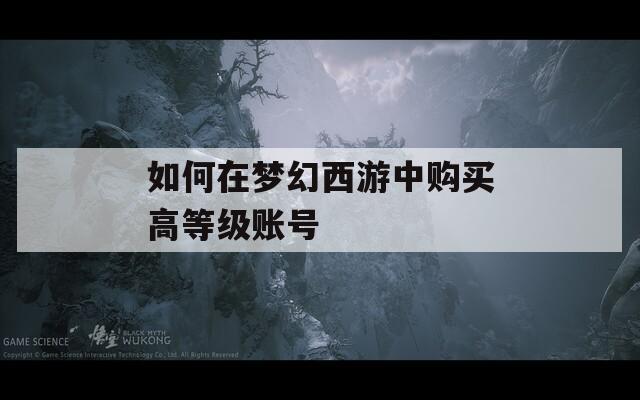 如何在梦幻西游中购买高等级账号  第1张