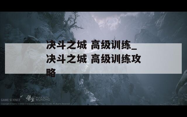 决斗之城 高级训练_决斗之城 高级训练攻略  第1张