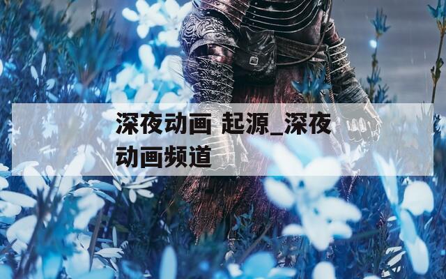 深夜动画 起源_深夜动画频道
