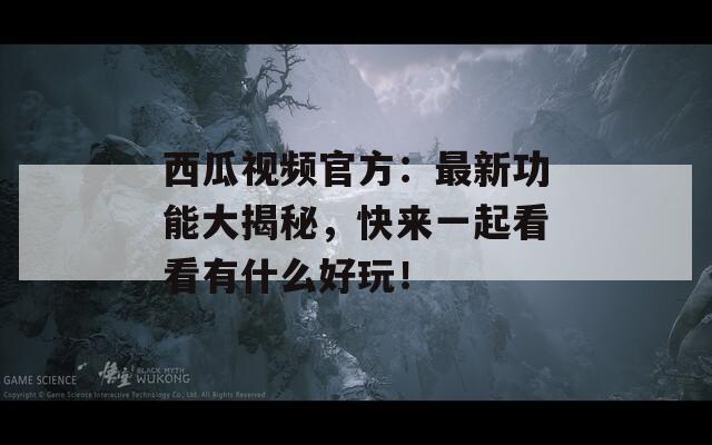 西瓜视频官方：最新功能大揭秘，快来一起看看有什么好玩！