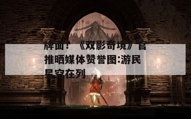牌面！《双影奇境》官推晒媒体赞誉图:游民星空在列