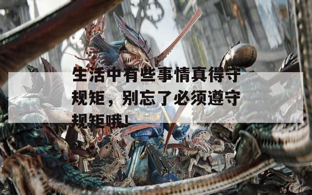 生活中有些事情真得守规矩，别忘了必须遵守规矩哦！  第1张