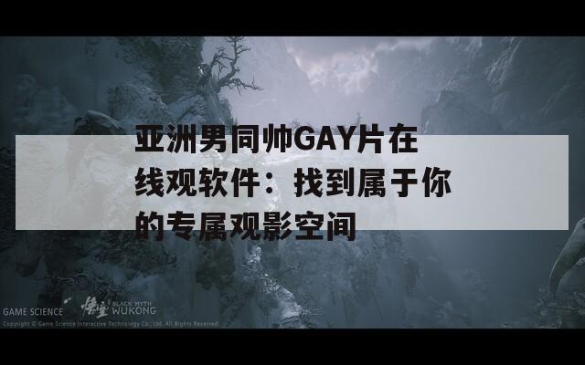 亚洲男同帅GAY片在线观软件：找到属于你的专属观影空间