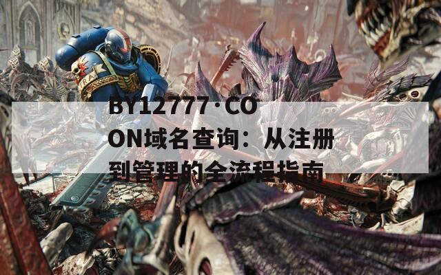 BY12777·COON域名查询：从注册到管理的全流程指南