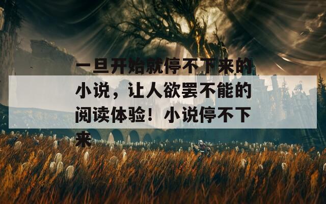 一旦开始就停不下来的小说，让人欲罢不能的阅读体验！小说停不下来