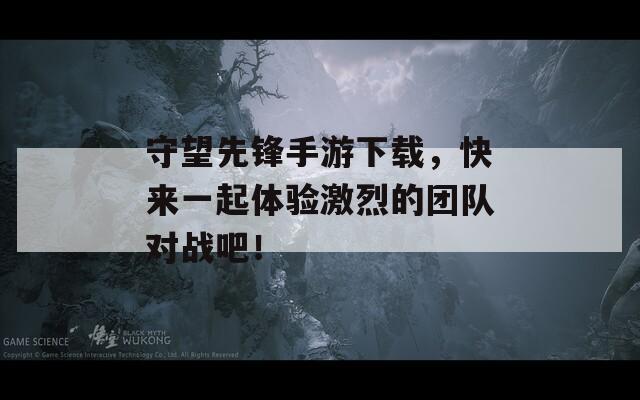 守望先锋手游下载，快来一起体验激烈的团队对战吧！