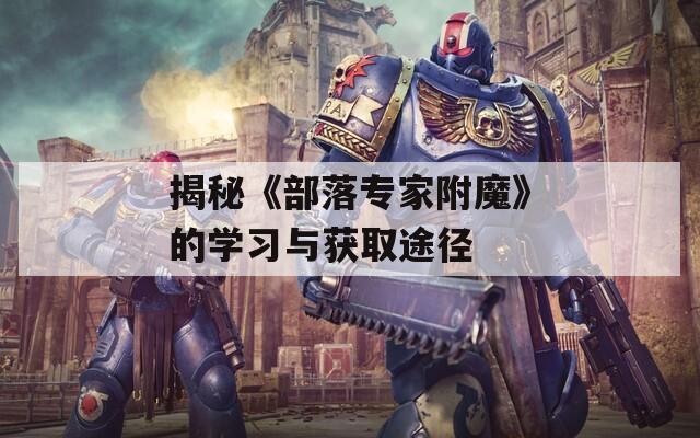 揭秘《部落专家附魔》的学习与获取途径