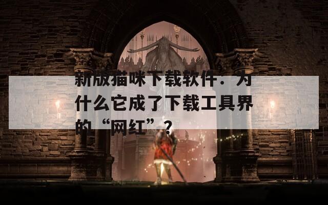 新版猫咪下载软件：为什么它成了下载工具界的“网红”？