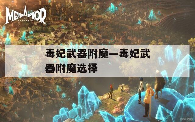 毒妃武器附魔—毒妃武器附魔选择