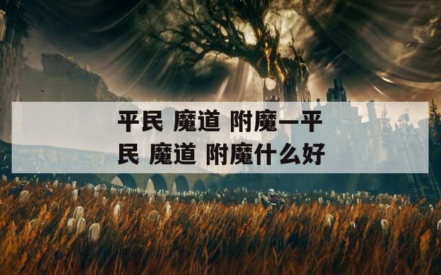 平民 魔道 附魔—平民 魔道 附魔什么好