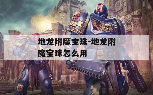 地龙附魔宝珠-地龙附魔宝珠怎么用