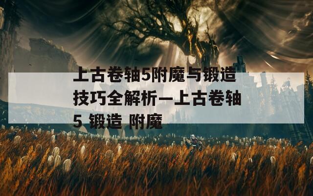 上古卷轴5附魔与锻造技巧全解析—上古卷轴5 锻造 附魔