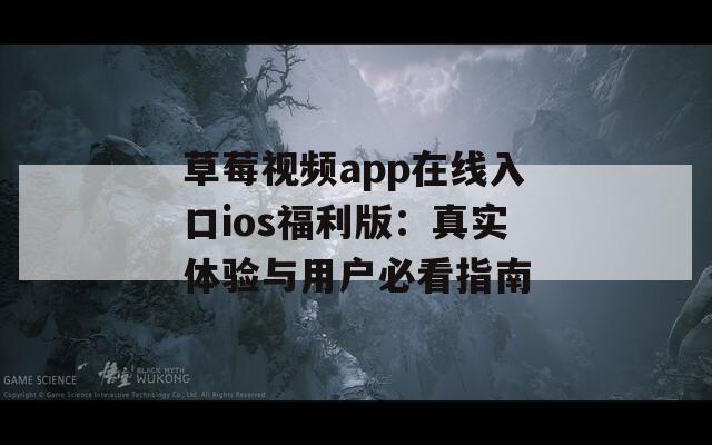 草莓视频app在线入口ios福利版：真实体验与用户必看指南