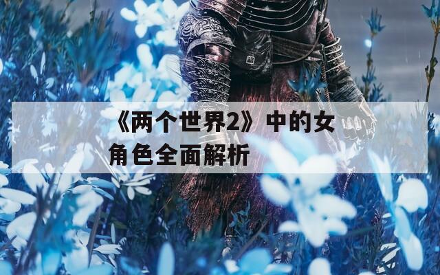 《两个世界2》中的女角色全面解析