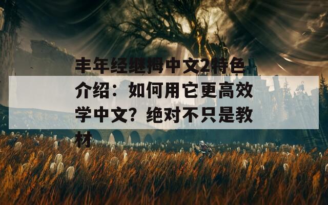 丰年经继拇中文2特色介绍：如何用它更高效学中文？绝对不只是教材  第1张