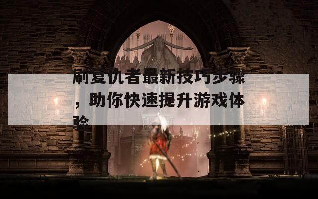 刷复仇者最新技巧步骤，助你快速提升游戏体验  第1张