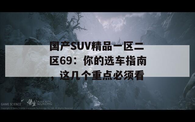 国产SUV精品一区二区69：你的选车指南，这几个重点必须看  第1张