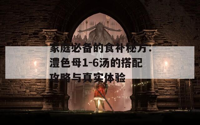 家庭必备的食补秘方：澧色母1-6汤的搭配攻略与真实体验  第1张