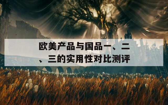 欧美产品与国品一、二、三的实用性对比测评  第1张