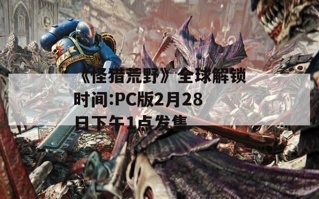 《怪猎荒野》全球解锁时间:PC版2月28日下午1点发售