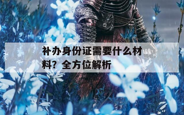 补办身份证需要什么材料？全方位解析  第1张