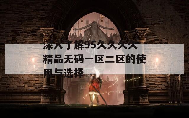 深入了解95久久久久精品无码一区二区的使用与选择  第1张