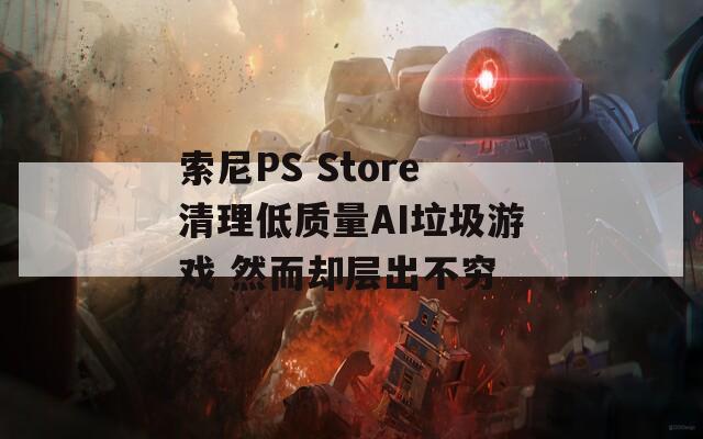 索尼PS Store清理低质量AI垃圾游戏 然而却层出不穷  第1张