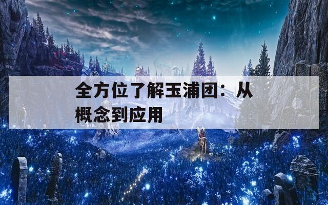 全方位了解玉浦团：从概念到应用  第1张
