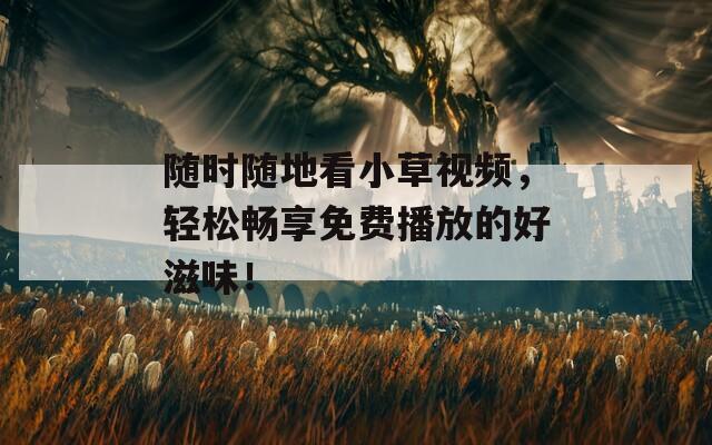 随时随地看小草视频，轻松畅享免费播放的好滋味！