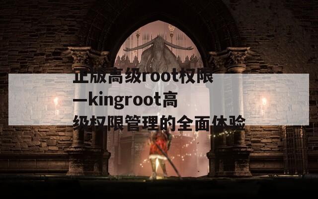 正版高级root权限—kingroot高级权限管理的全面体验