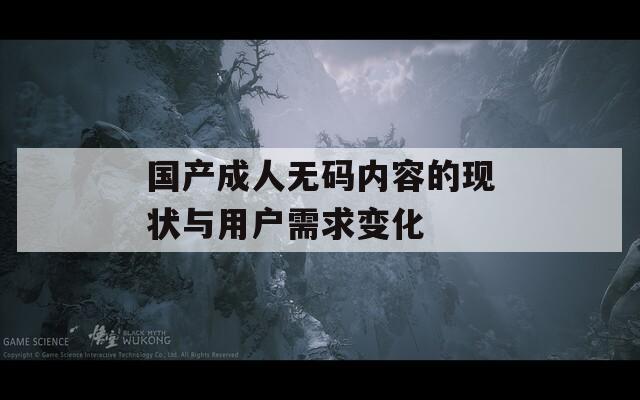 国产成人无码内容的现状与用户需求变化  第1张