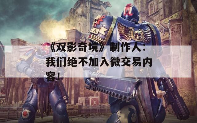 《双影奇境》制作人：我们绝不加入微交易内容！