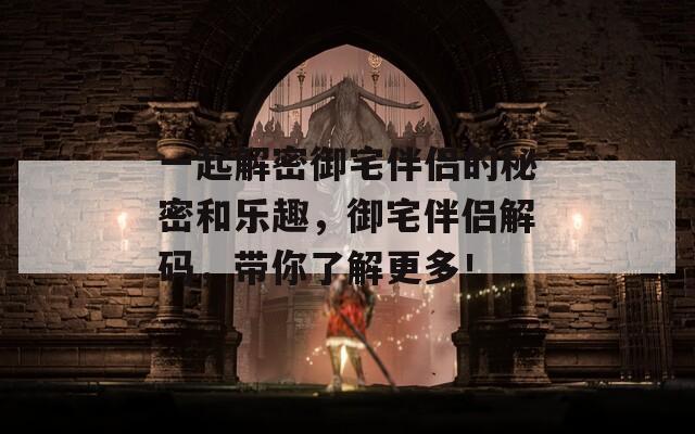 一起解密御宅伴侣的秘密和乐趣，御宅伴侣解码，带你了解更多！
