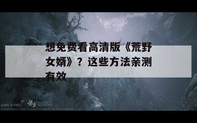 想免费看高清版《荒野女婿》？这些方法亲测有效  第1张