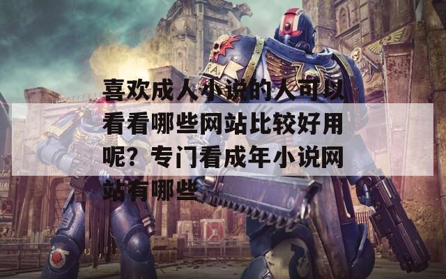 喜欢成人小说的人可以看看哪些网站比较好用呢？专门看成年小说网站有哪些