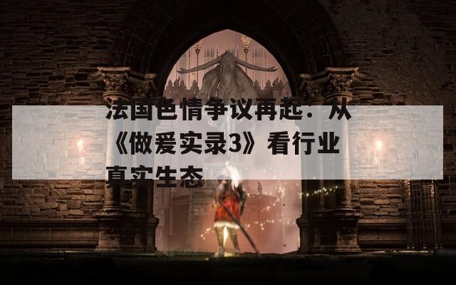 法国色情争议再起：从《做爰实录3》看行业真实生态  第1张