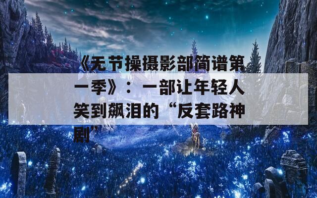 《无节操摄影部简谱第一季》：一部让年轻人笑到飙泪的“反套路神剧”