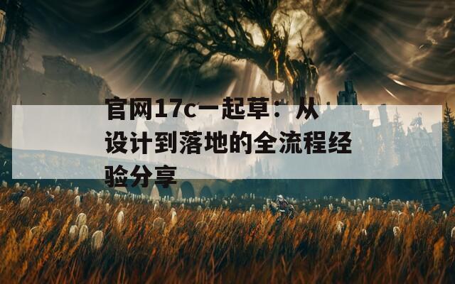 官网17c一起草：从设计到落地的全流程经验分享
