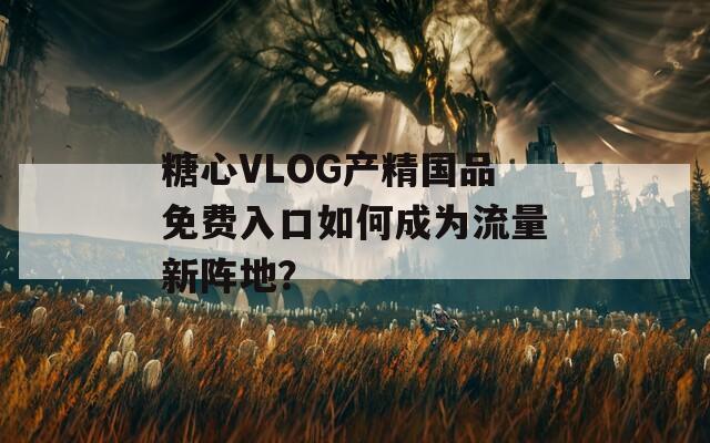 糖心VLOG产精国品免费入口如何成为流量新阵地？