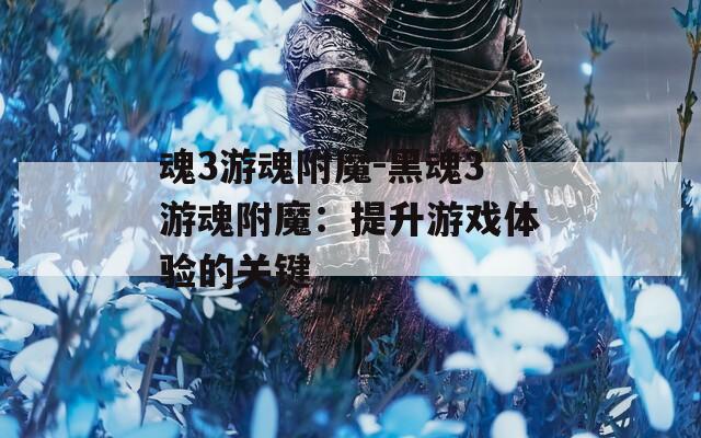 魂3游魂附魔-黑魂3游魂附魔：提升游戏体验的关键