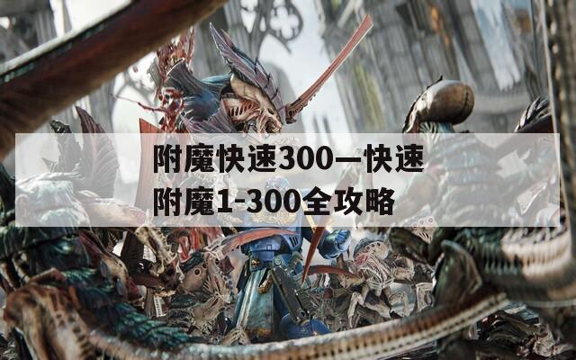 附魔快速300—快速附魔1-300全攻略