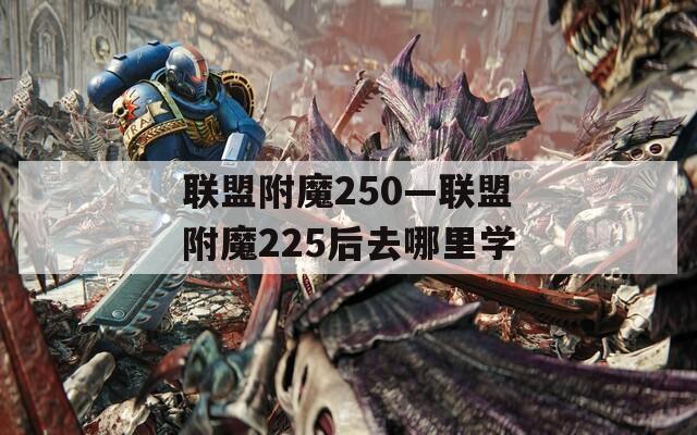 联盟附魔250—联盟附魔225后去哪里学